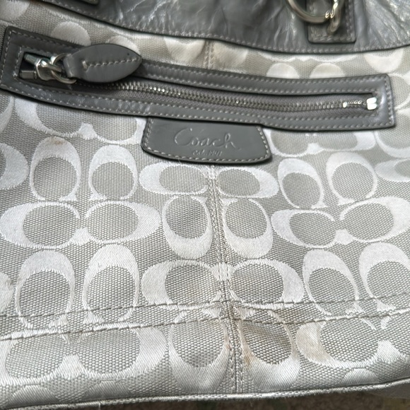 Coach Penelope Gray Signature Jacquard/Patent Leather Bag - Picture 10 of 10